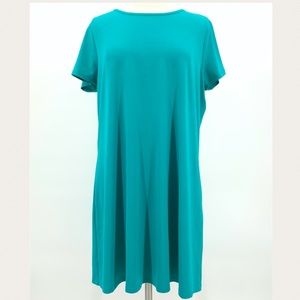 MICHAEL Michael Kors Teal Stretch Knit Shift Dress